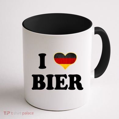 I Love Bier Octoberfest Beer Drinking Germany Flag Coffee Mug back