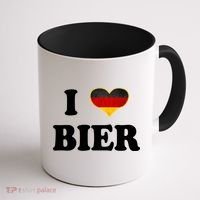 I Love Bier Octoberfest Beer Drinking Germany Flag Coffee Mug thumb 1