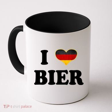 I Love Bier Octoberfest Beer Drinking Germany Flag Coffee Mug