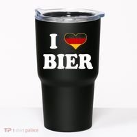I Love Bier Octoberfest Beer Drinking Germany Flag Tumbler thumb 0