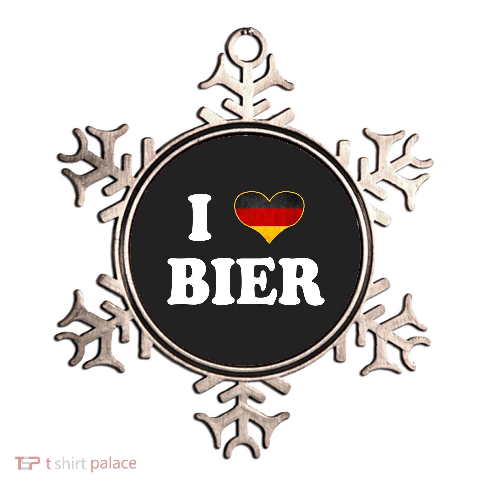I Love Bier Octoberfest Beer Drinking Germany Flag Ornament