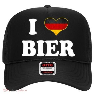 I Love Bier Octoberfest Beer Drinking Germany Flag Hat