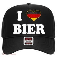 I Love Bier Octoberfest Beer Drinking Germany Flag Hat thumb 0