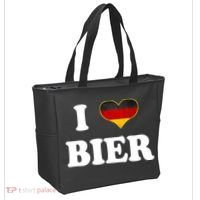 I Love Bier Octoberfest Beer Drinking Germany Flag Tote Bag thumb 2