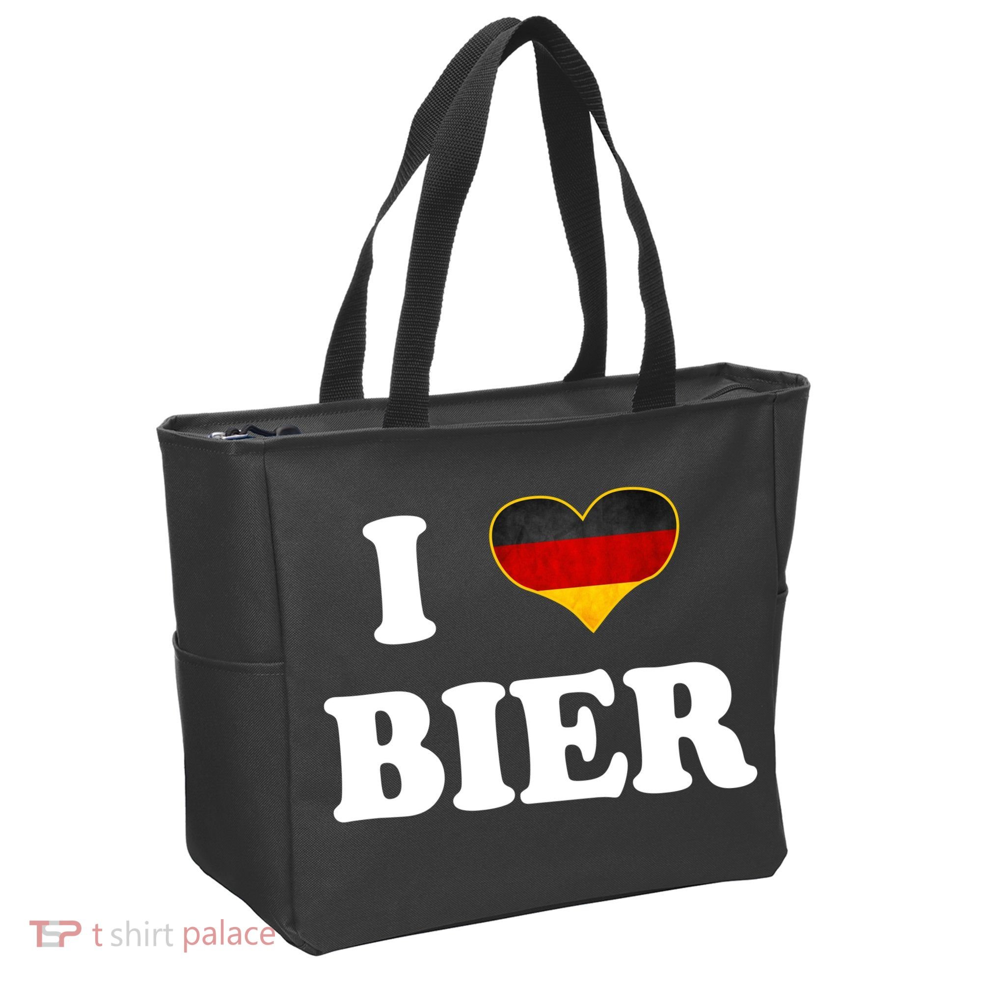 I Love Bier Octoberfest Beer Drinking Germany Flag Tote Bag