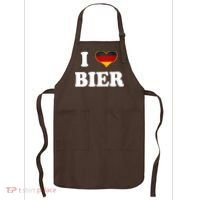 I Love Bier Octoberfest Beer Drinking Germany Flag Apron thumb 0