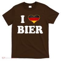 I Love Bier Octoberfest Beer Drinking Germany Flag T-Shirt thumb 0