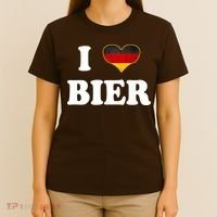 I Love Bier Octoberfest Beer Drinking Germany Flag T-Shirt thumb 4