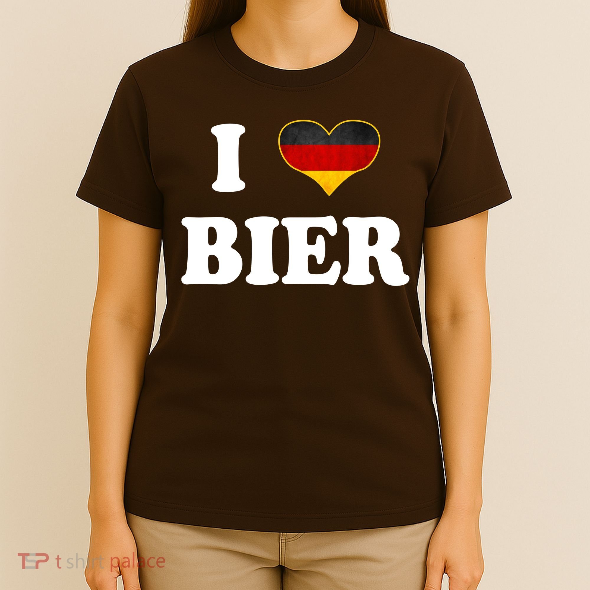 I Love Bier Octoberfest Beer Drinking Germany Flag T-Shirt