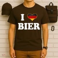 I Love Bier Octoberfest Beer Drinking Germany Flag T-Shirt thumb 6