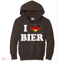 I Love Bier Octoberfest Beer Drinking Germany Flag Kids Hoodie thumb 0