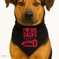I Love Big Sacks Tight Ends And A Strong D USA-Made Doggie Bandana thumb 1