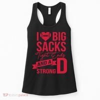 I Love Big Sacks Tight Ends And A Strong D Women's Tank Top thumb 0