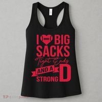 I Love Big Sacks Tight Ends And A Strong D Women's Tank Top thumb 3