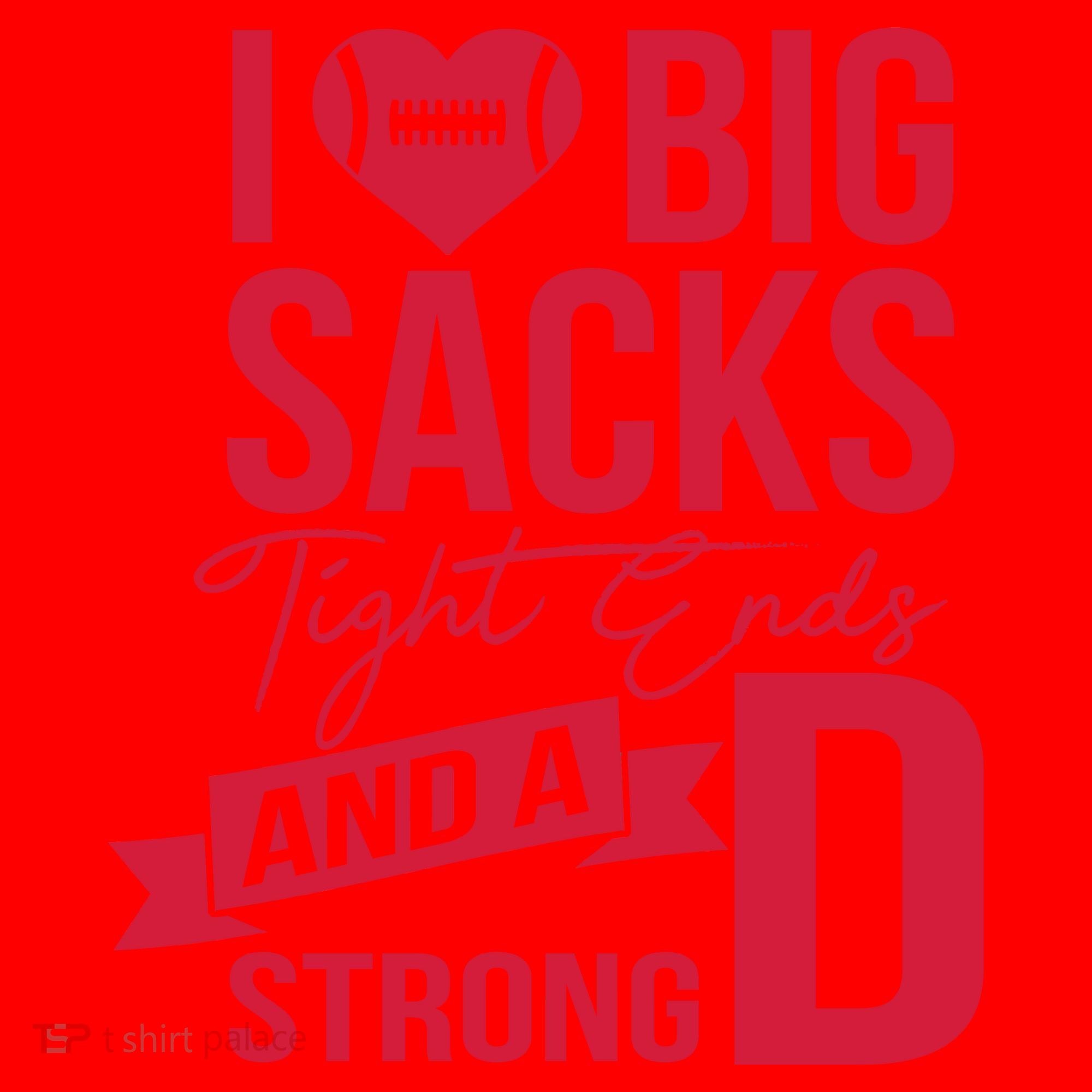 I Love Big Sacks Tight Ends And A Strong D Santa Hat