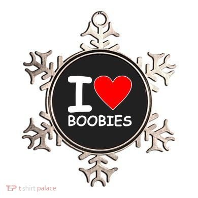 I Love Boobies Ornament