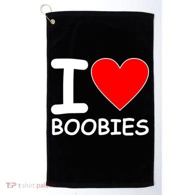 I Love Boobies Golf Towel