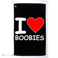 I Love Boobies Golf Towel thumb 0