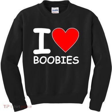 I Love Boobies Kids Sweatshirt