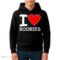 I Love Boobies Kids Hoodie thumb 4