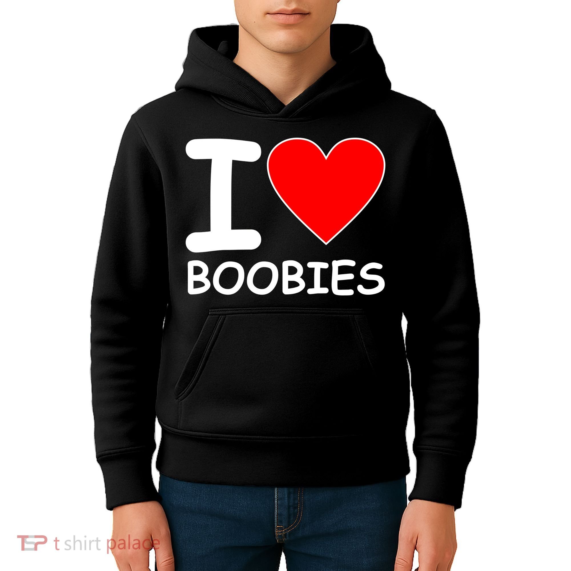 I Love Boobies Kids Hoodie