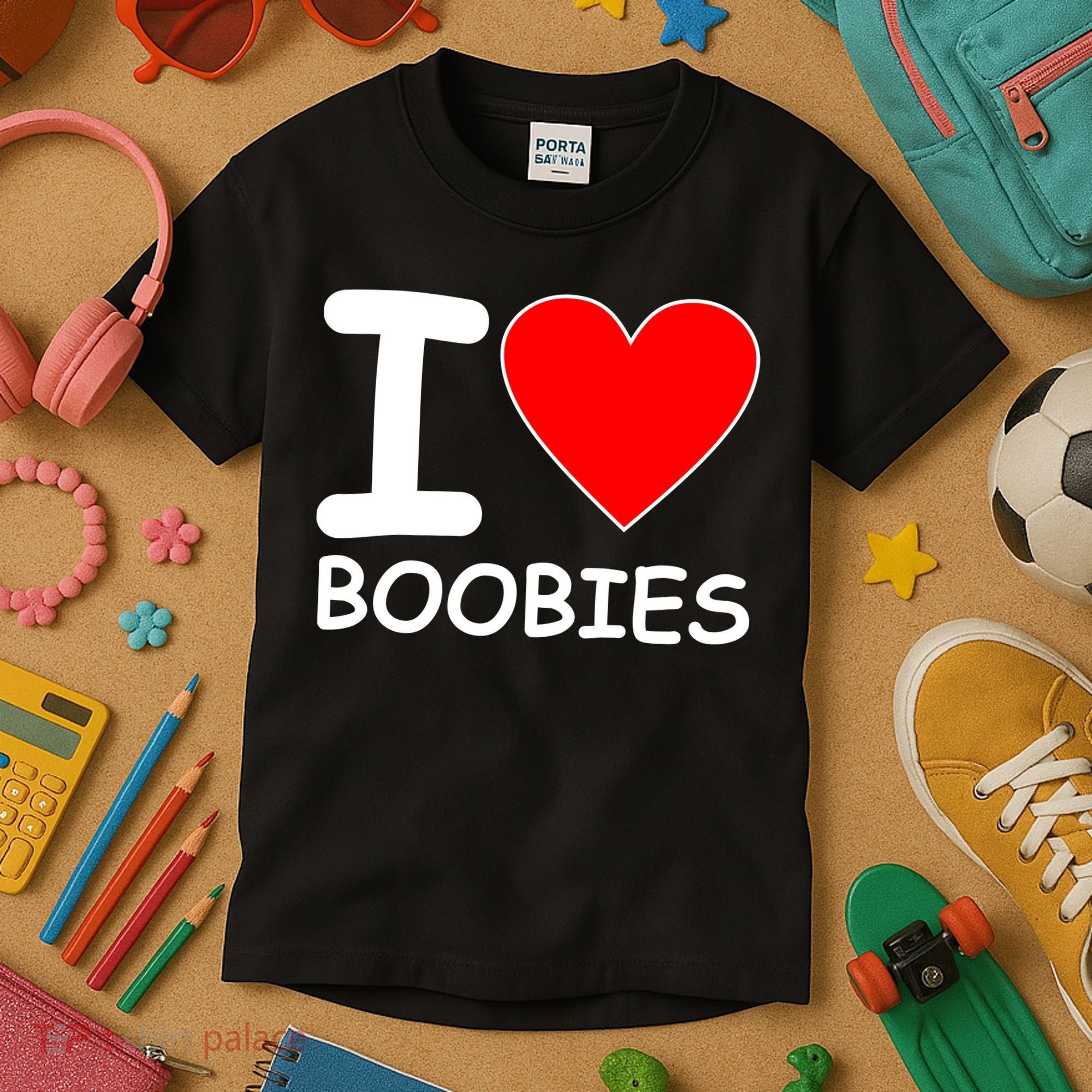 I Love Boobies Kids T-Shirt