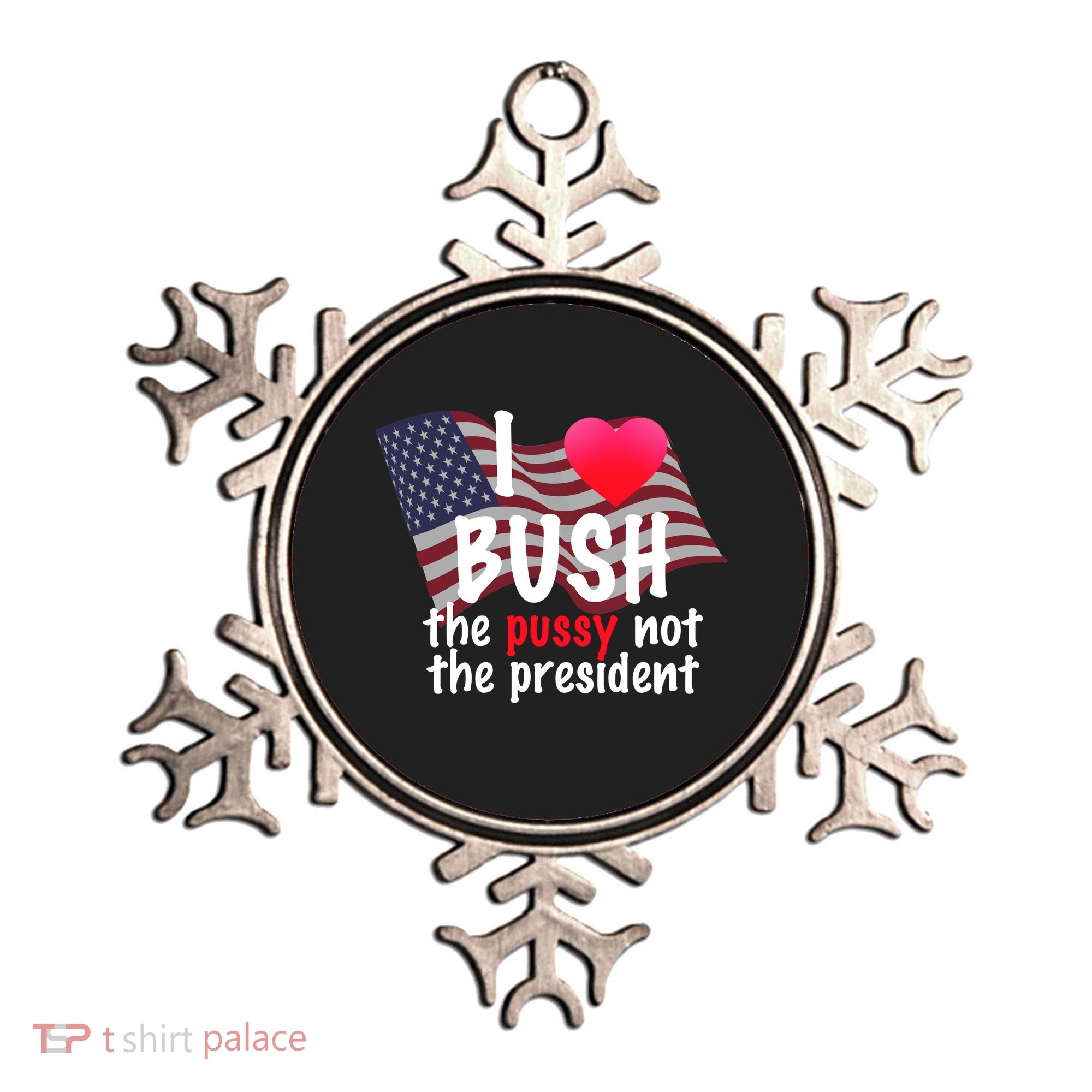 I Love Bush Funny Ornament