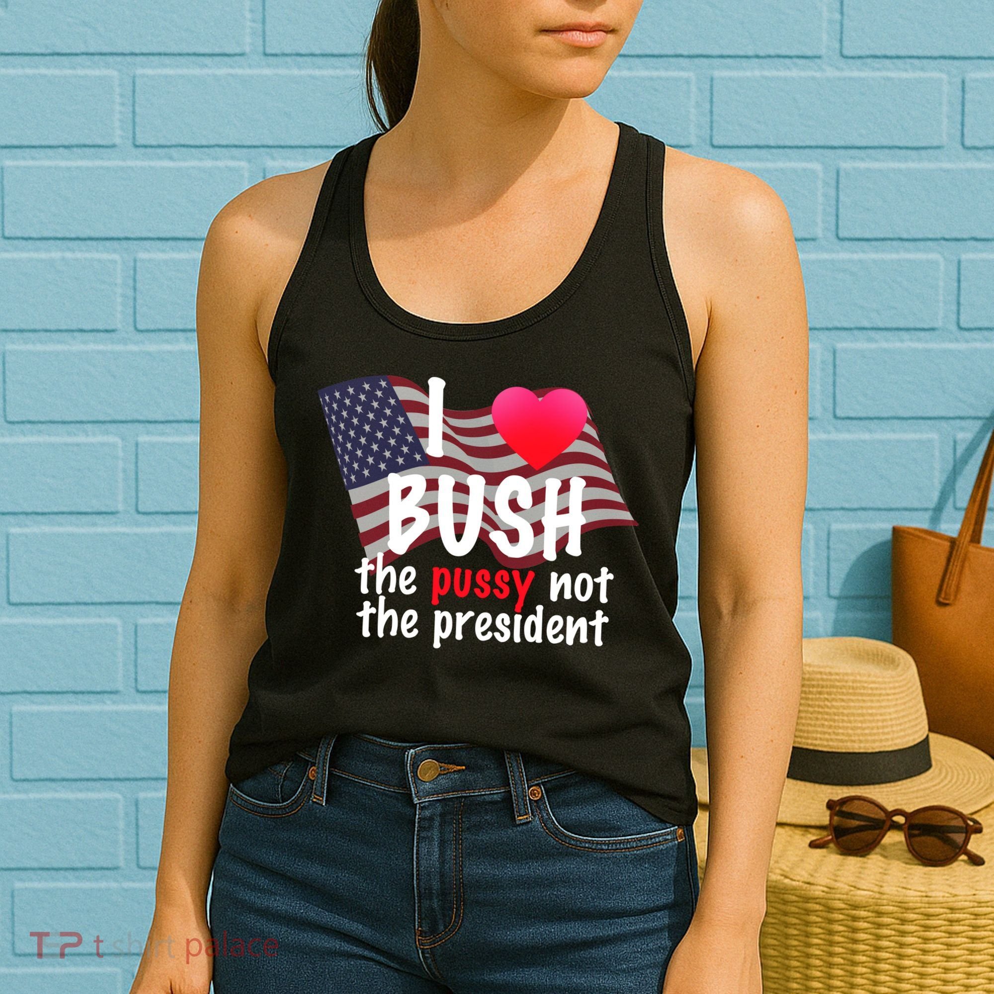 I Love Bush Funny Women's Tank Top