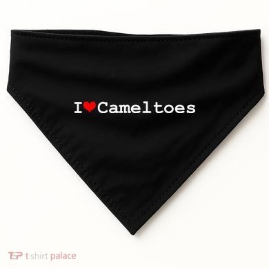 I Love Camel Toes USA-Made Doggie Bandana