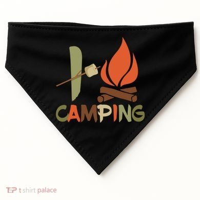 I Love Camping Campfire And S'more USA-Made Doggie Bandana