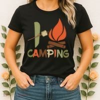 I Love Camping Campfire And S'more Women's T-Shirt thumb 2