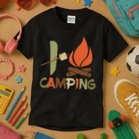 I Love Camping Campfire And S'more Kids T-Shirt thumb 3