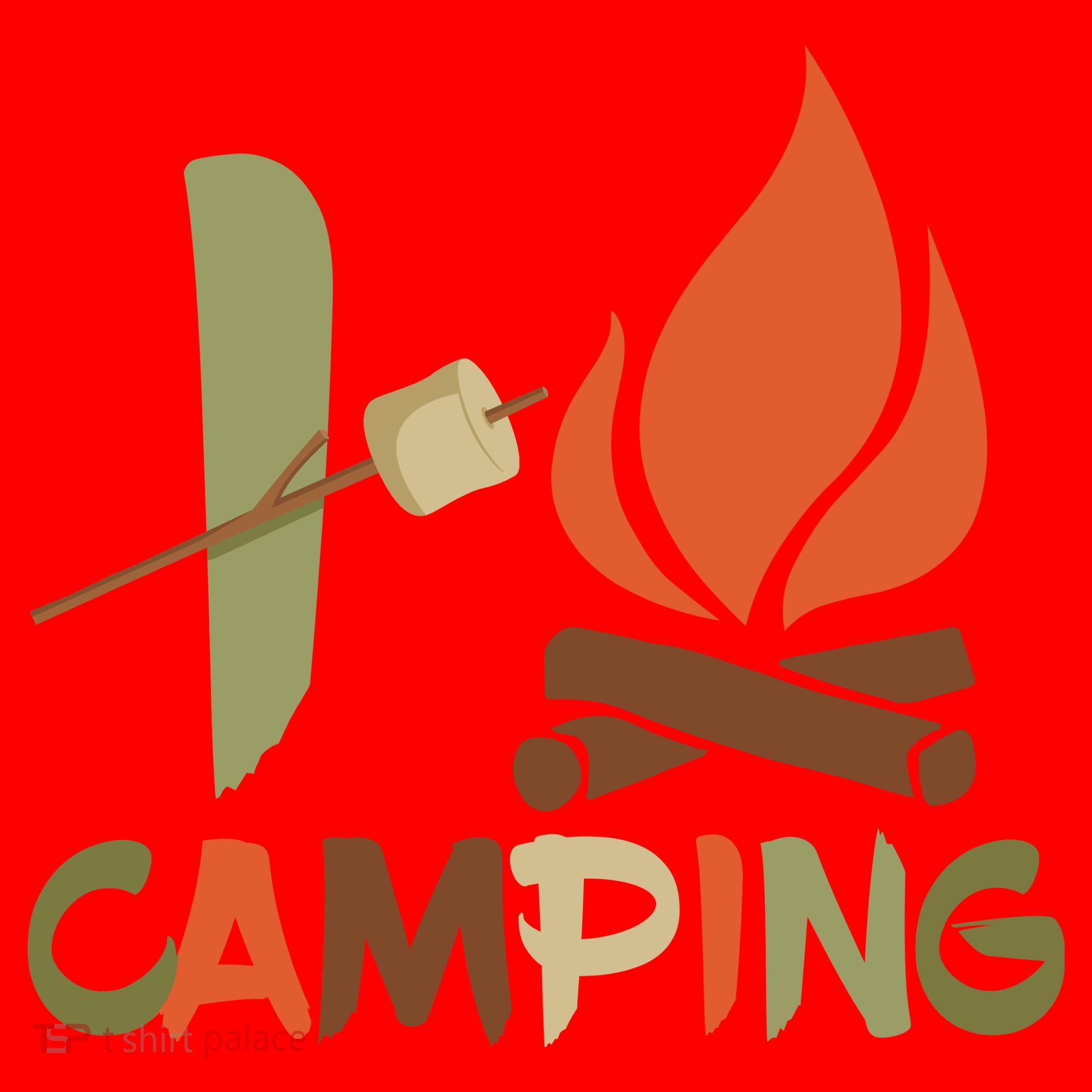 I Love Camping Campfire And S'more Santa Hat