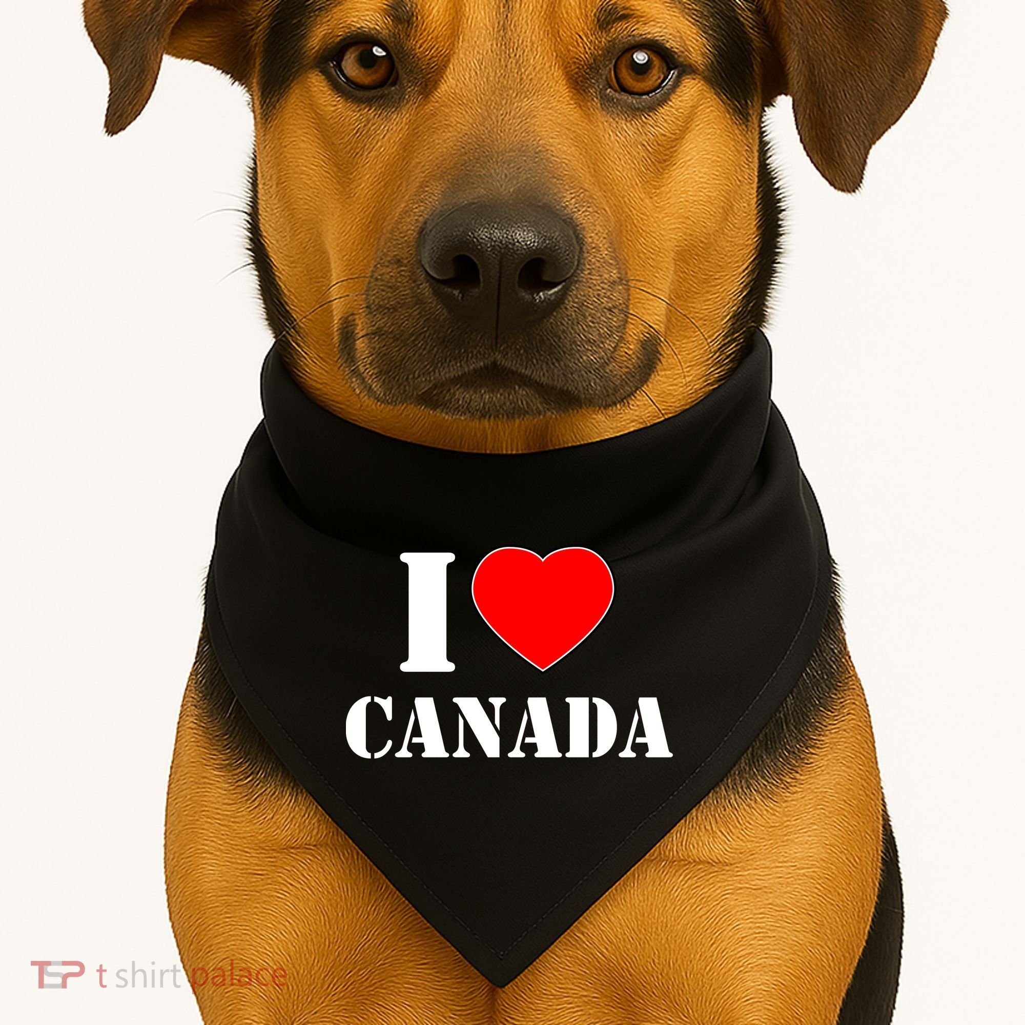 I Love Canada USA-Made Doggie Bandana