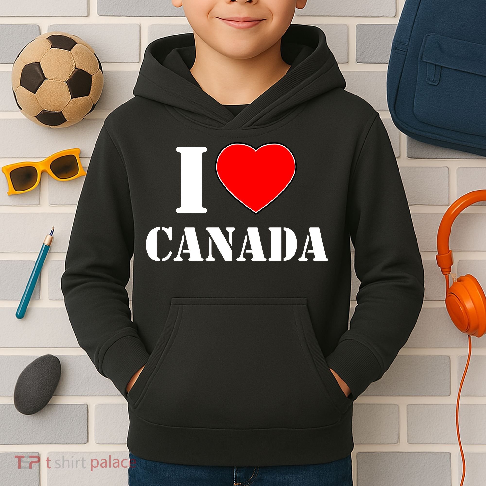 I Love Canada Kids Hoodie