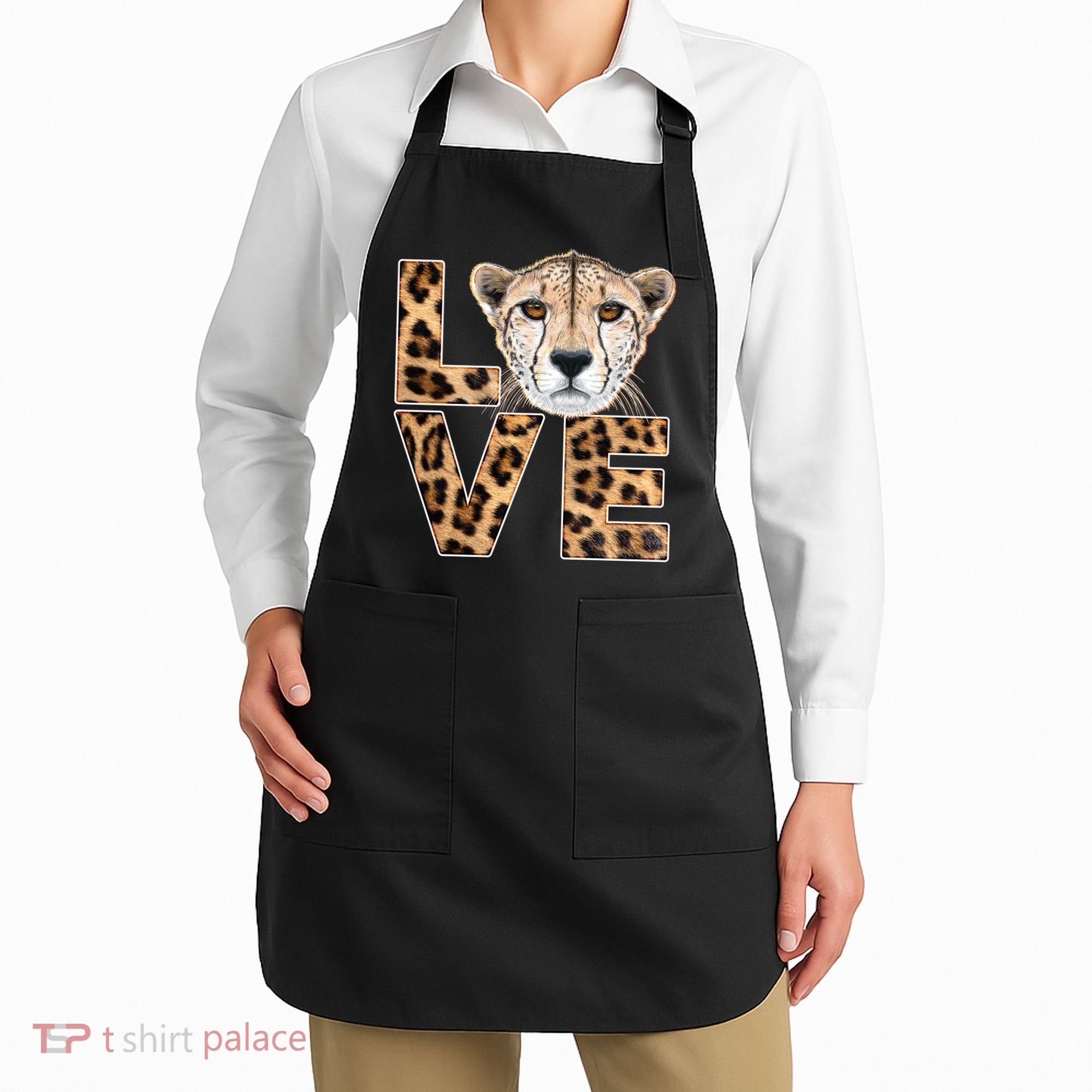 I Love Cheetahs Apron