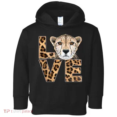I Love Cheetahs Toddler Hoodie