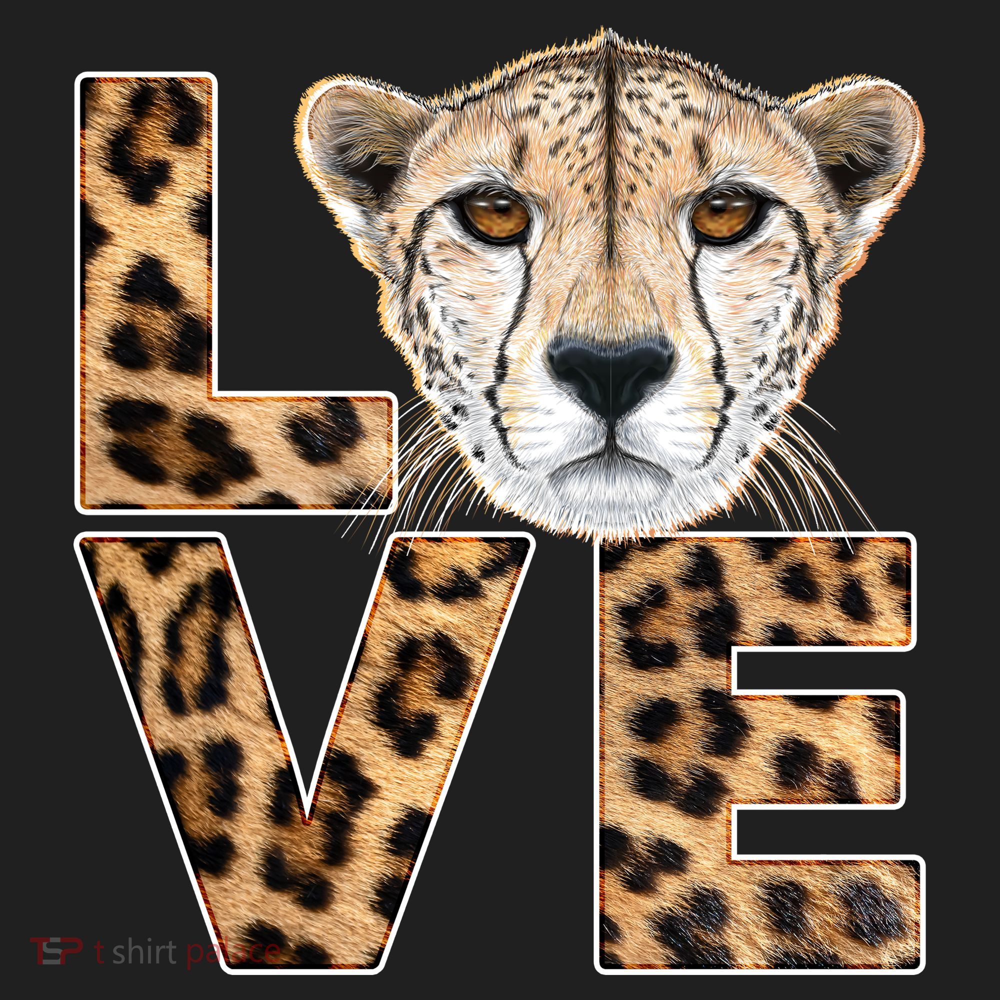 I Love Cheetahs Golf Towel