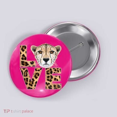 I Love Cheetahs Button
