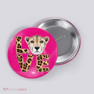 I Love Cheetahs Button