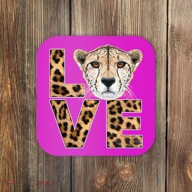 I Love Cheetahs Coaster