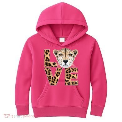 I Love Cheetahs Kids Hoodie
