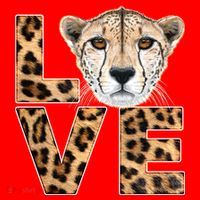 I Love Cheetahs Santa Hat thumb 1