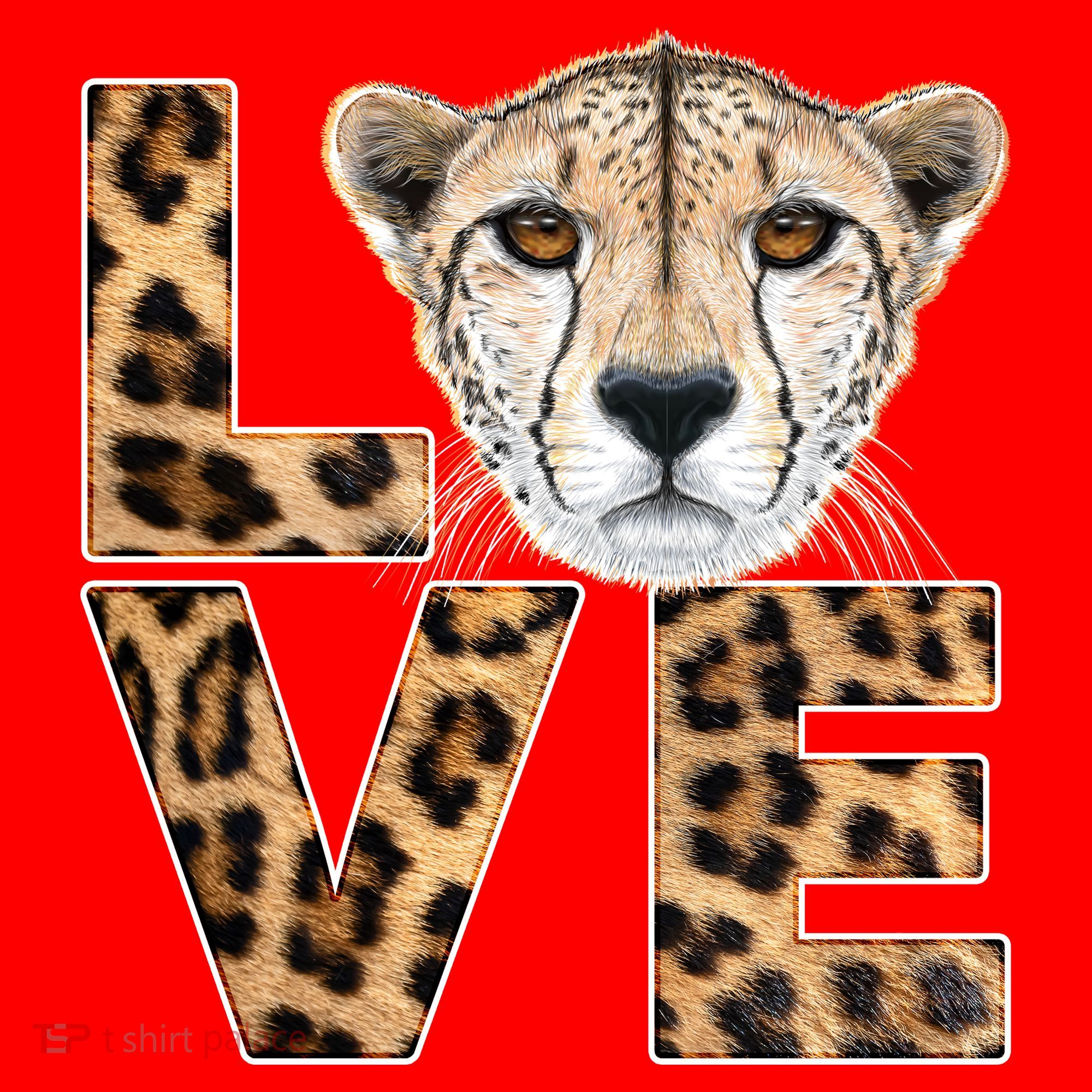 I Love Cheetahs Santa Hat