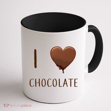 I Love Chocolate Coffee Mug back