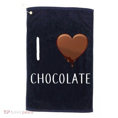 I Love Chocolate Golf Towel