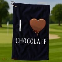 I Love Chocolate Golf Towel thumb 1