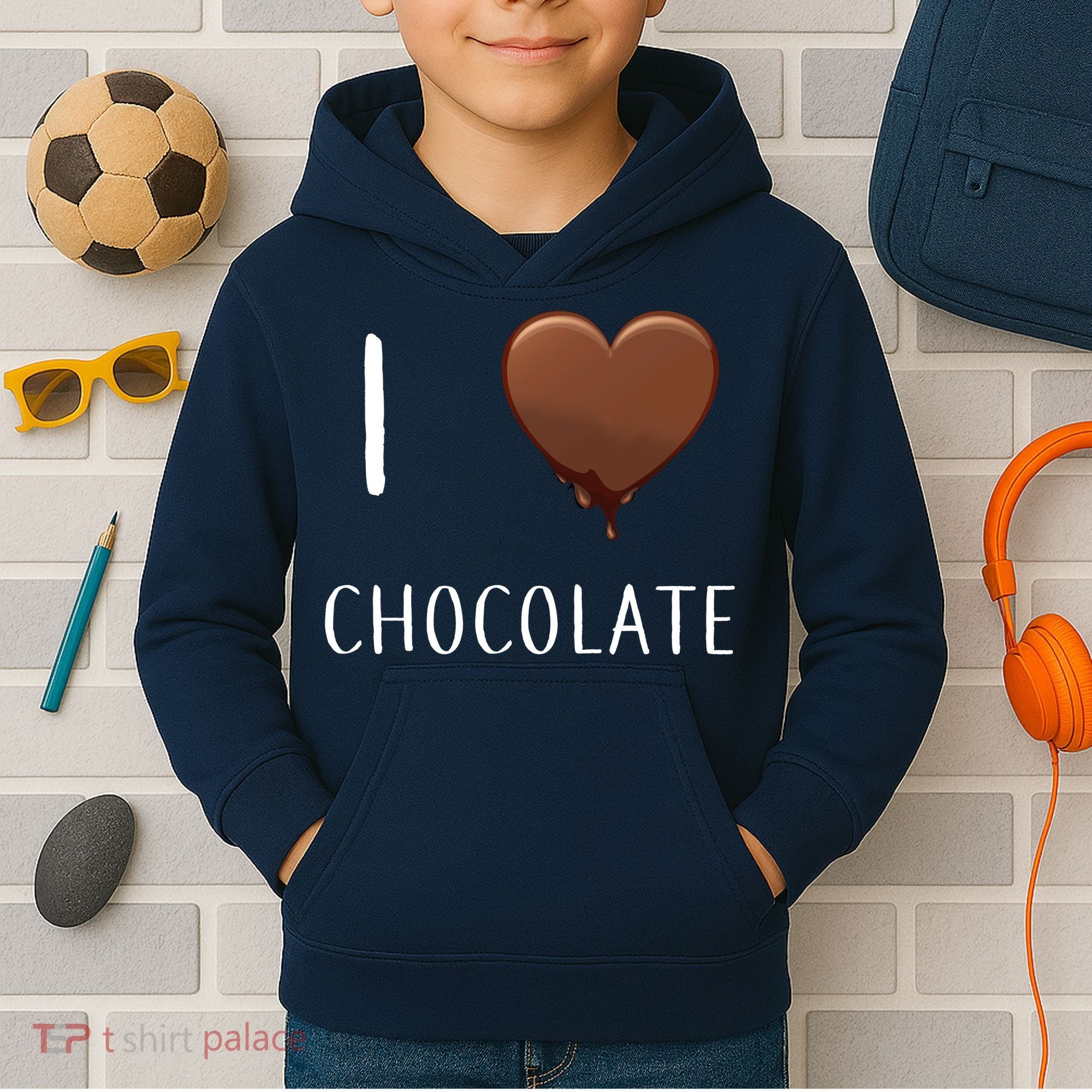 I Love Chocolate Kids Hoodie