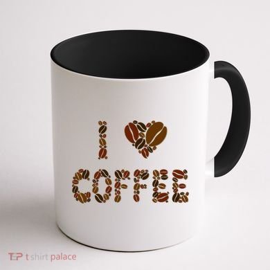 I Love Coffee Coffee Mug back