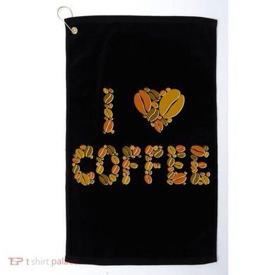 I Love Coffee Golf Towel